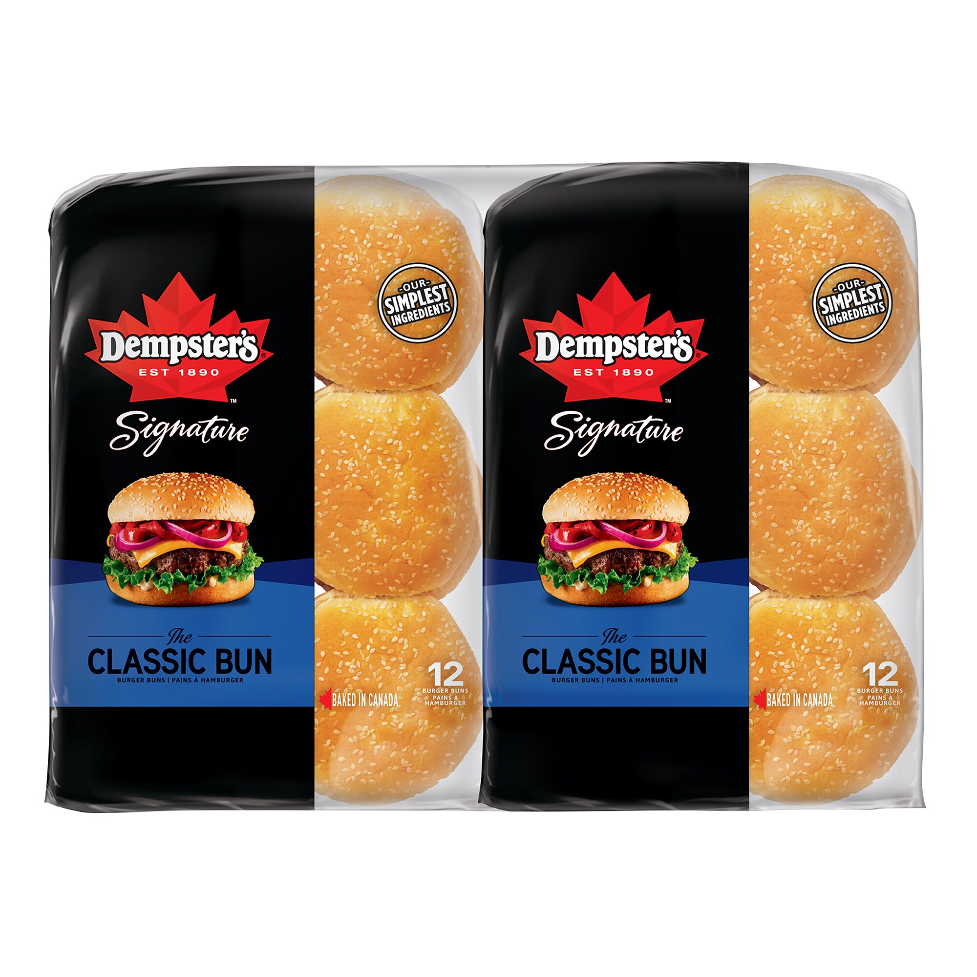 Dempster’s Deluxe Hamburger Buns, 2 packs of 12