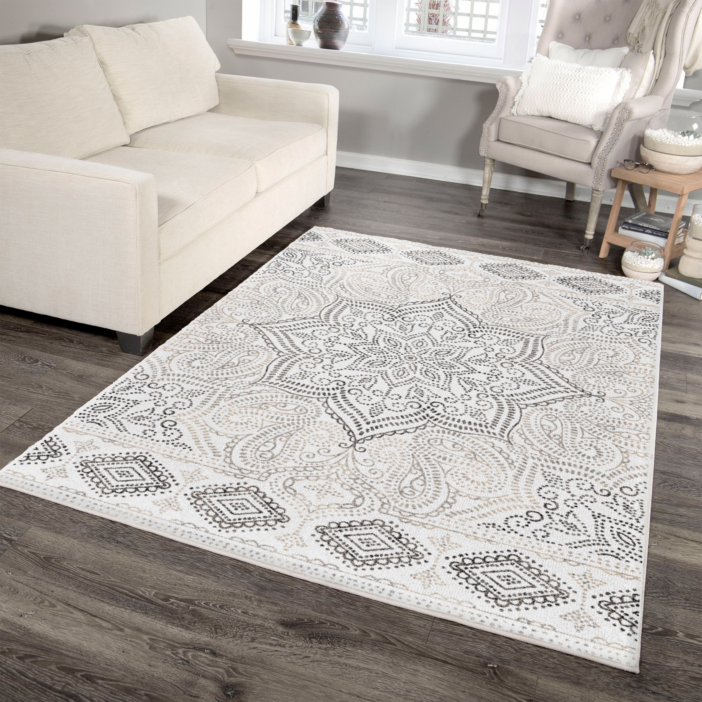 Kairos Adagio Collection Paisley Points Indoor Area Rug