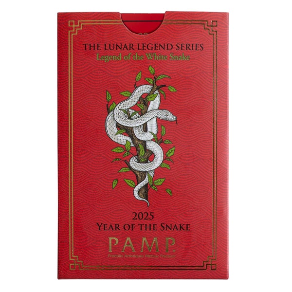 1 oz Gold Bar PAMP Suisse Lunar Legends White Snake | Costco 1 oz Gold Bar PAMP Suisse Lunar Legends White Snake | Costco