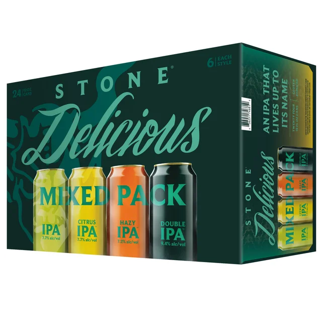 STONE BREWING CO DELICIOUS IPA VTY PACK 24/12 OZ CANS