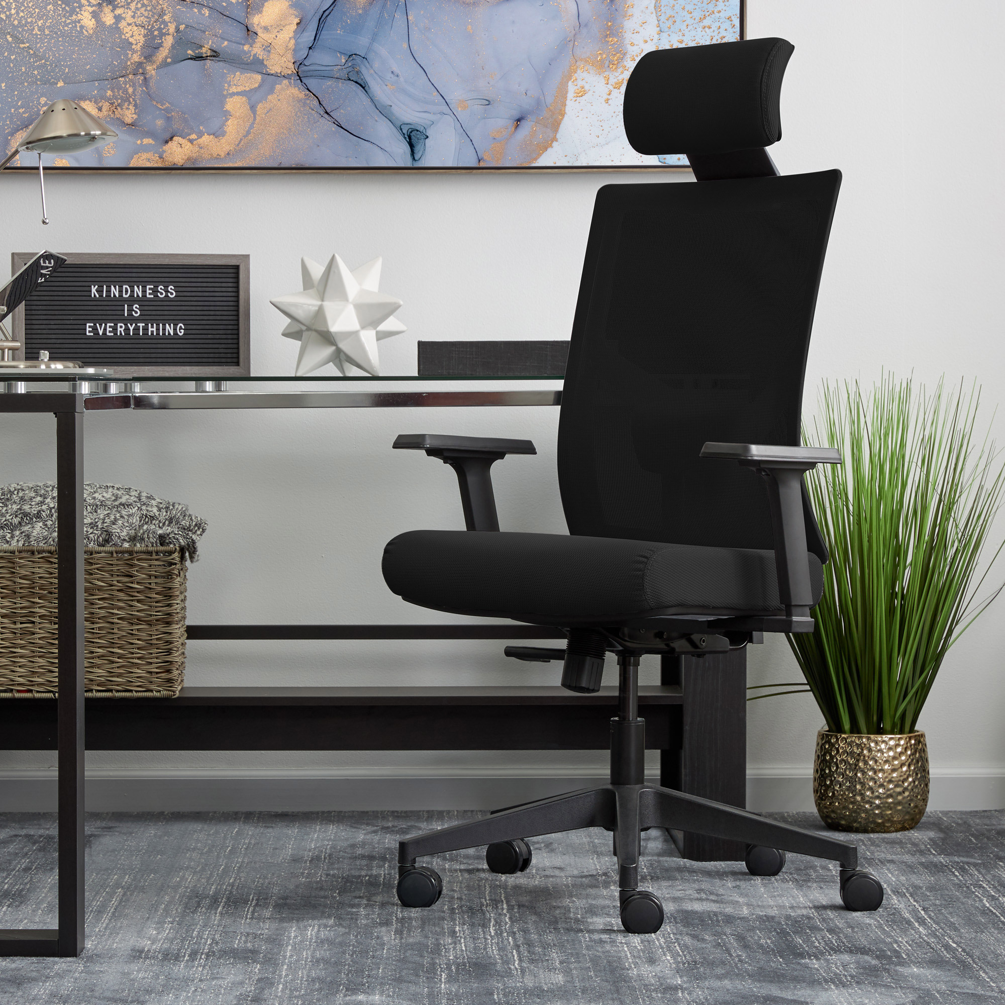 La-Z-Boy Executive Mesh Office Chair with Headrest | Costco