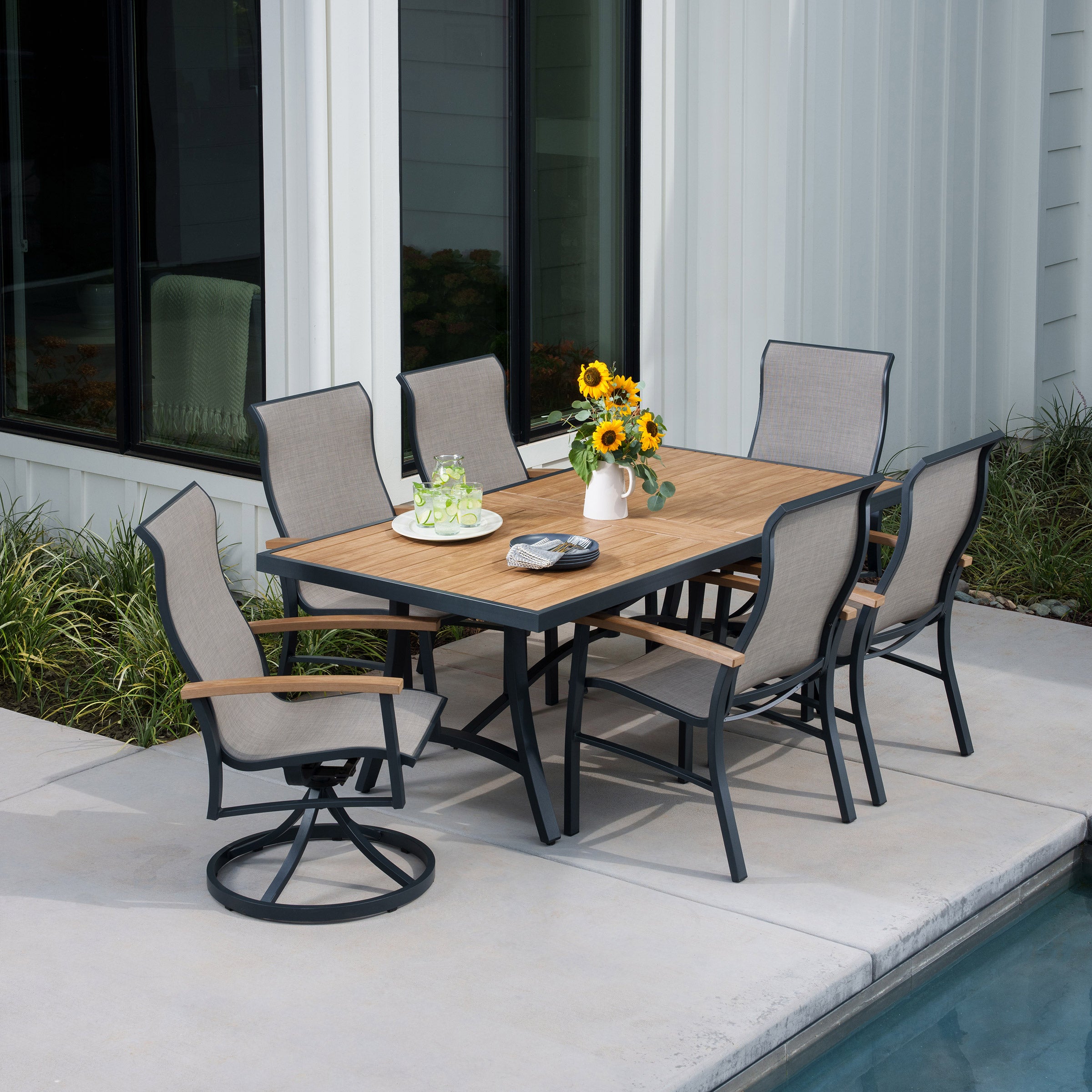 SunVilla Wills 7-piece Sling Outdoor Patio Dining Set | Costco