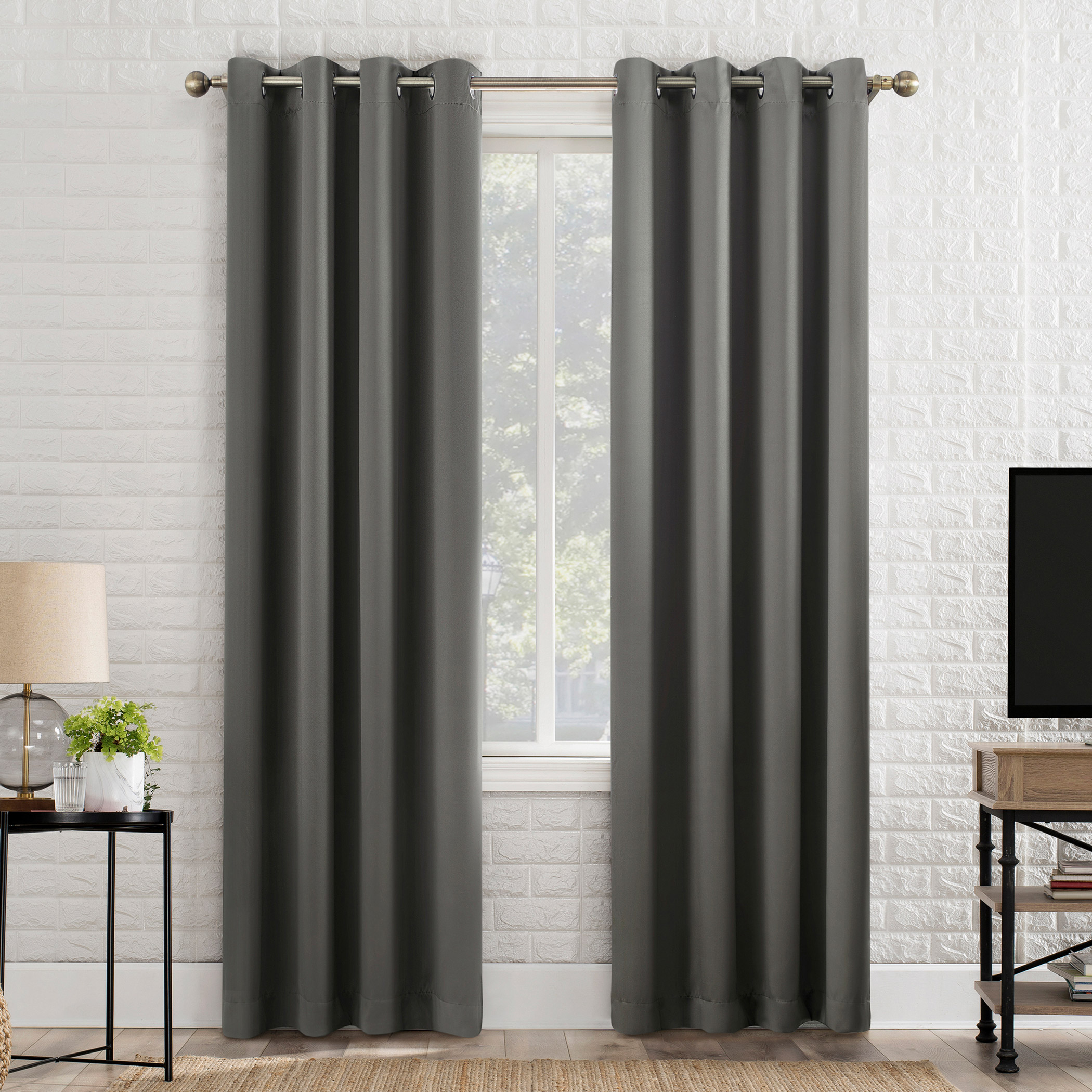 Sun Zero Broderick Theater Grade Blackout Curtains  2-pack