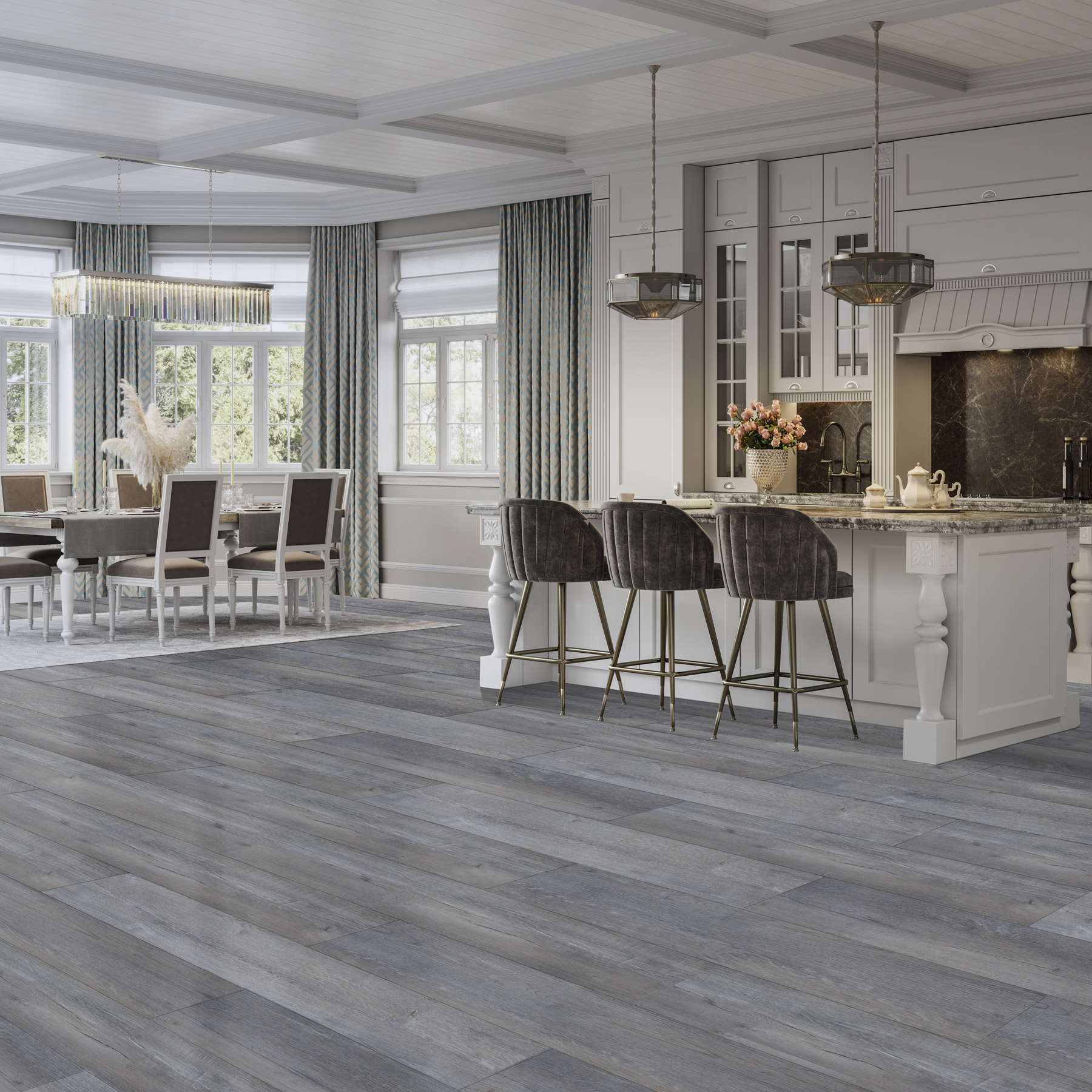 Versaclic Florentine Oak 22.8 cm (9 in.) Rigid Core Vinyl Plank, 1 Box: 14.73 sq. ft.