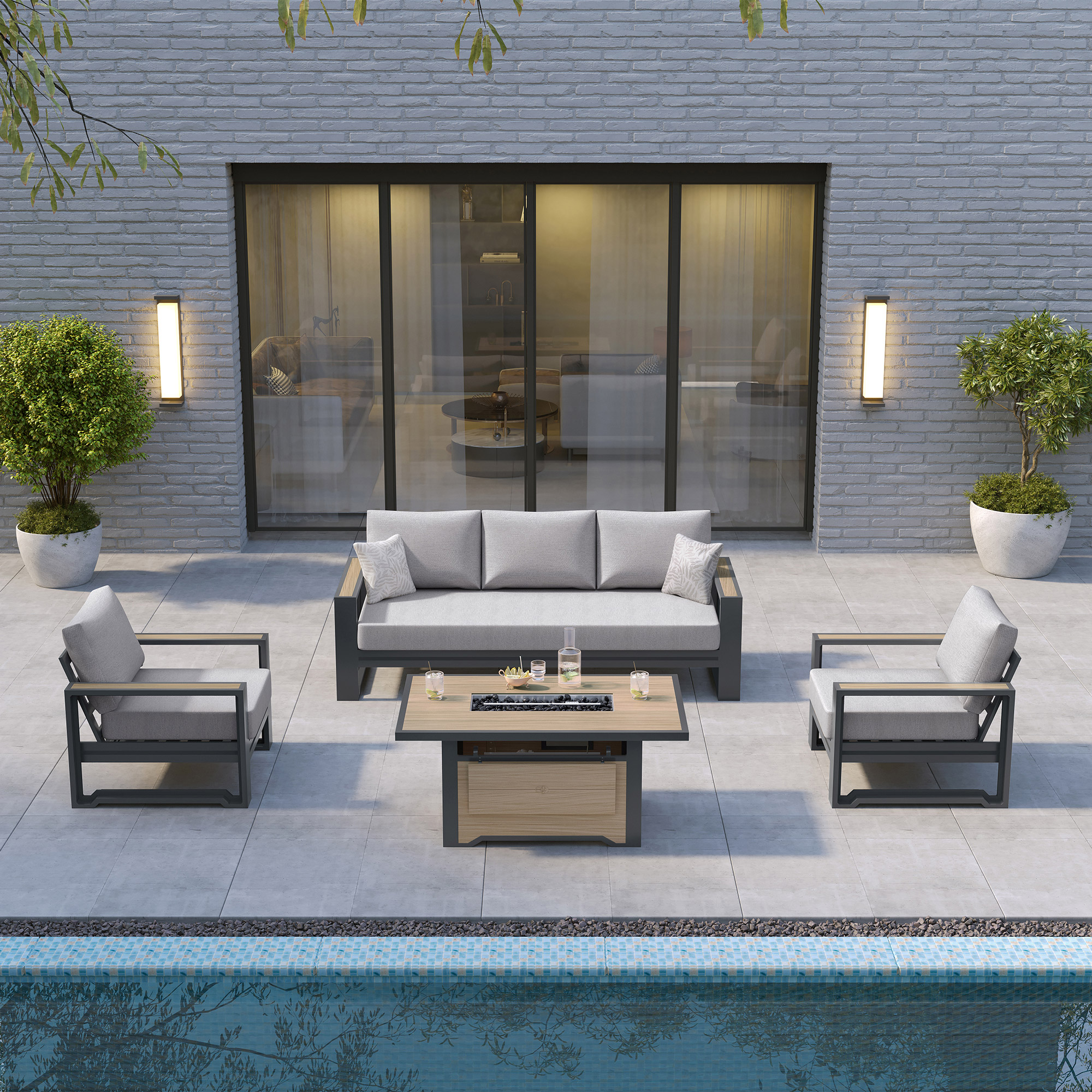 Collins 4-piece Patio Conversation Set 