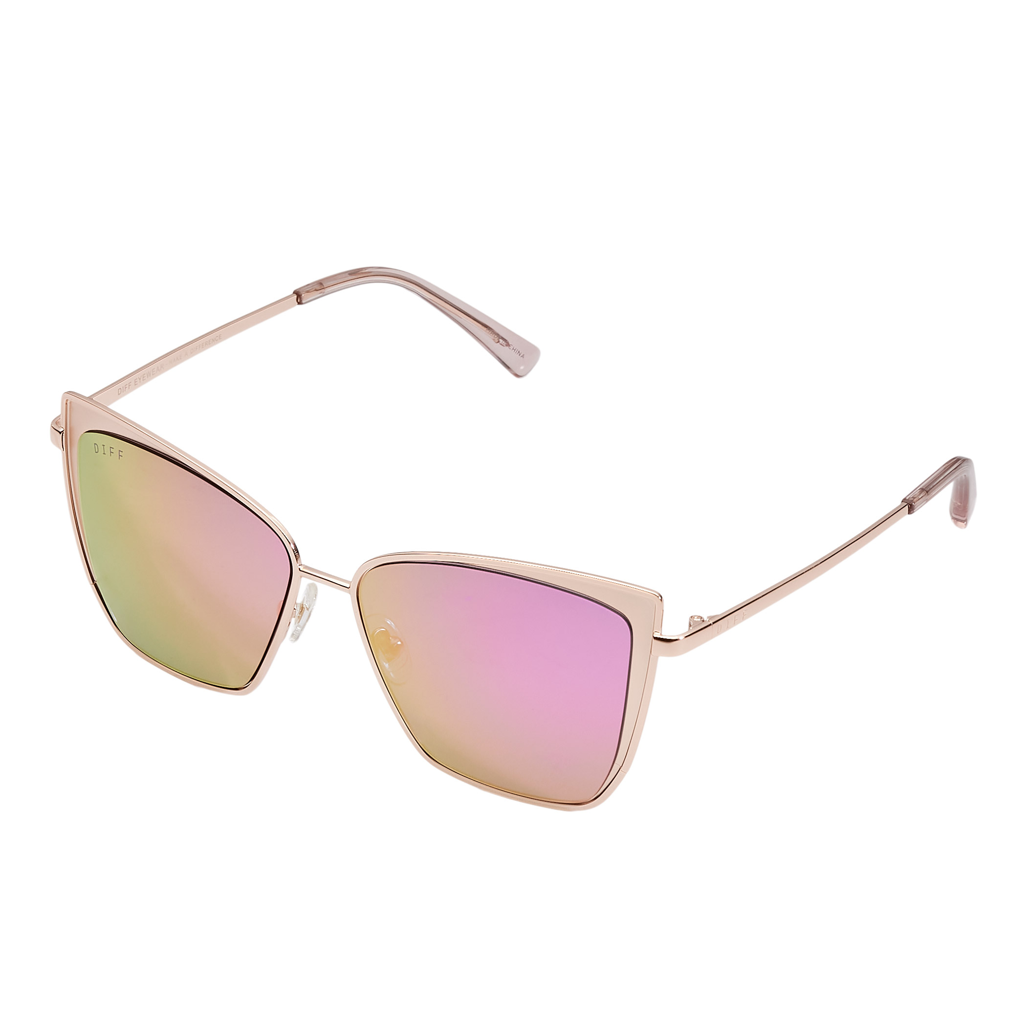 DIFF Becky Rose Gold Mirror Sunglasses | Costco display picture 3