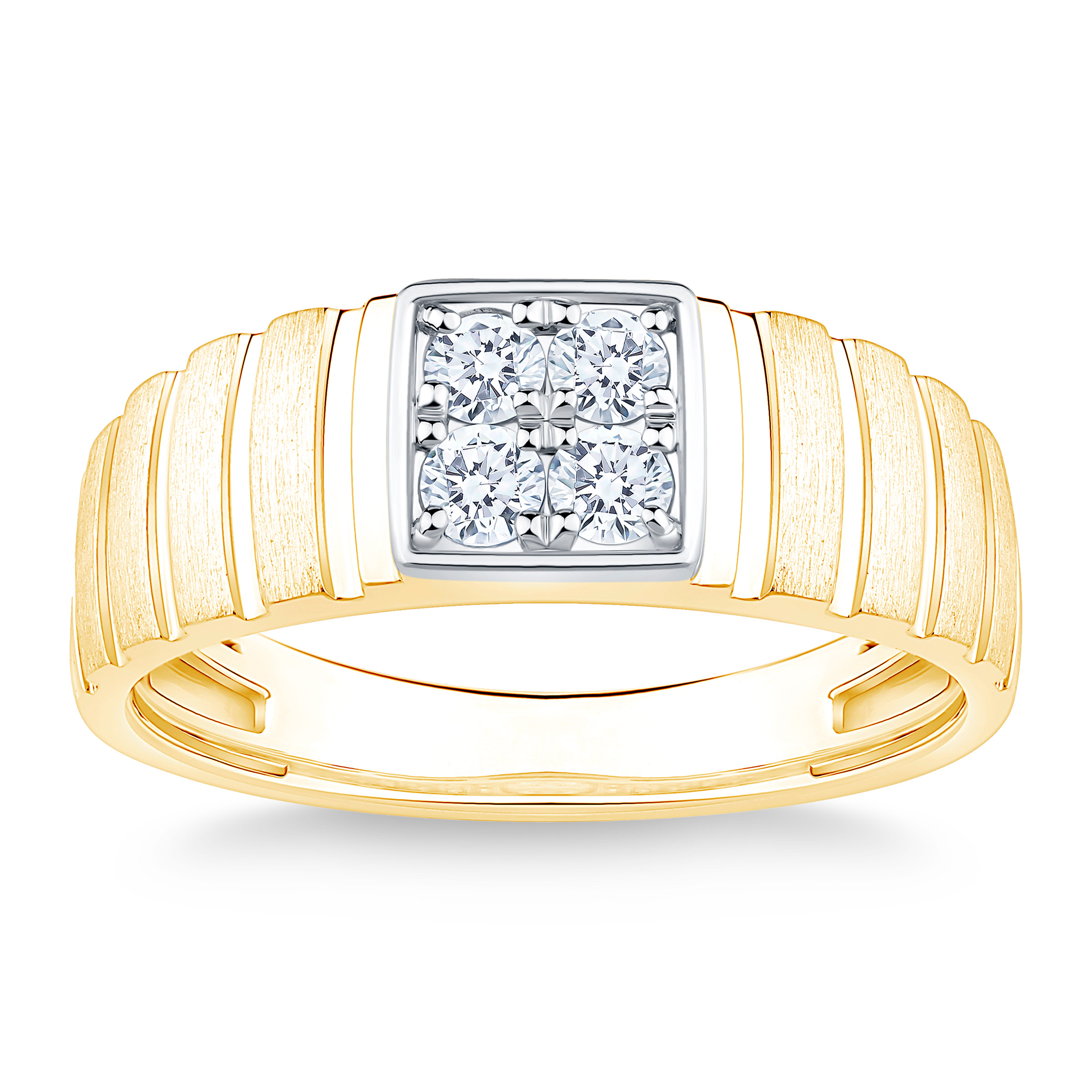 Round Brilliant Diamond Men's Ring (0.30 ctw)