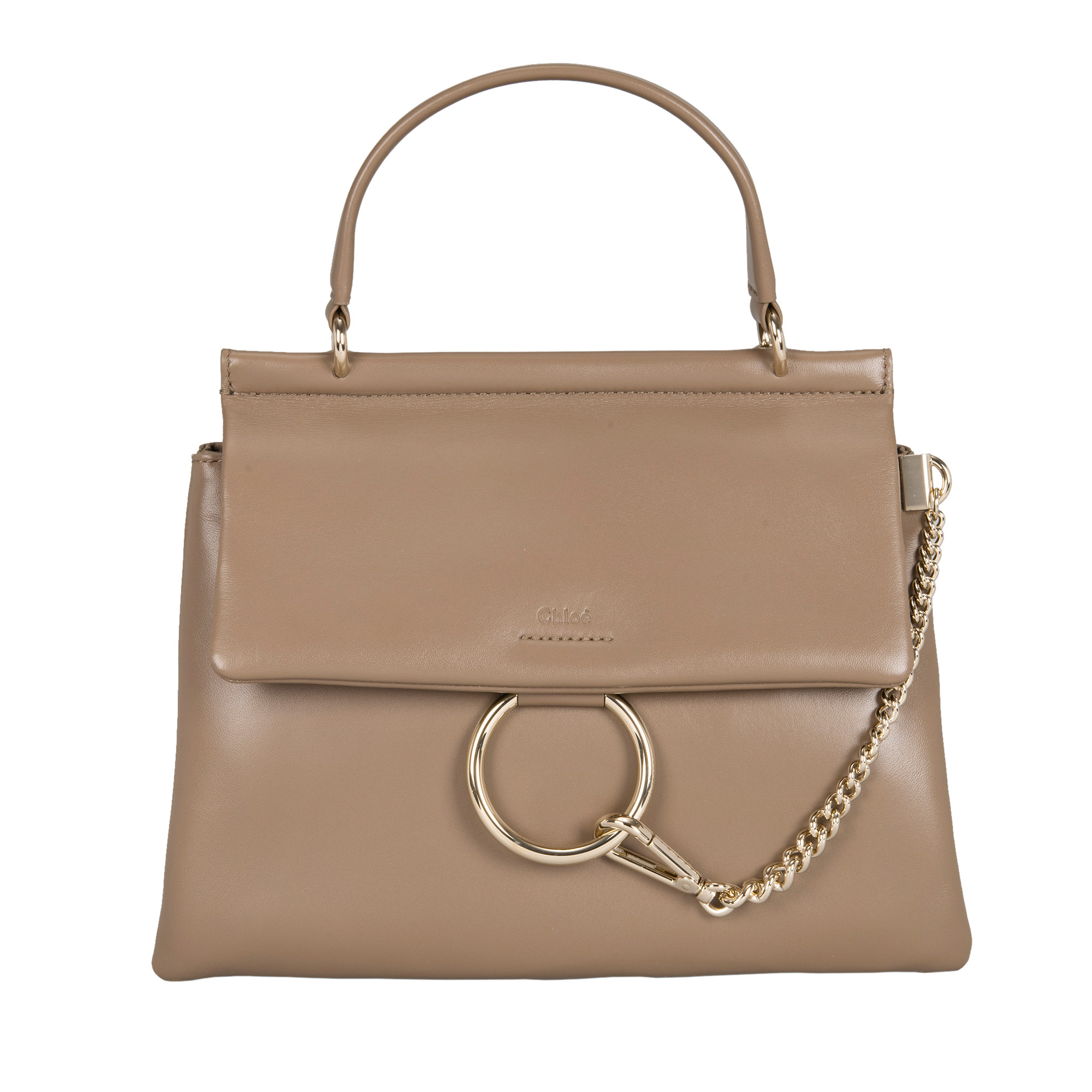 Chloe Medium Faye Top Handle Bag, Tan