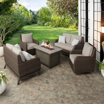 Oakland 5-piece Fire Outdoor Seating Set | Costco Oakland 5-piece Fire Outdoor Seating Set | Costco