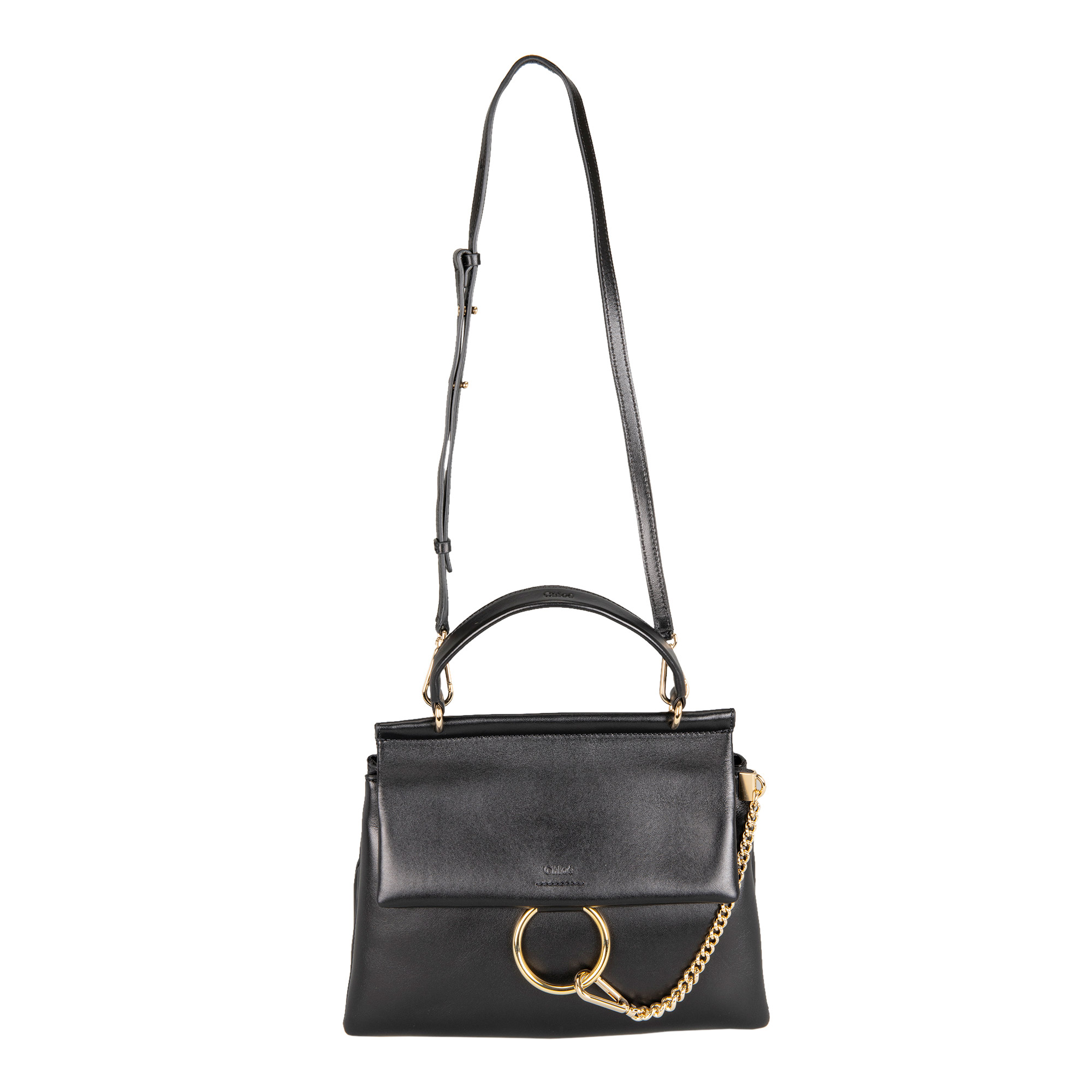 Chloe Medium Faye Top Handle Bag, Black | Costco