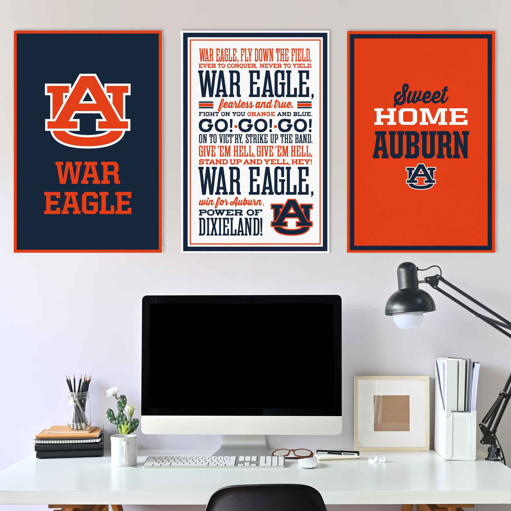 NCAA 3-piece Adhesive Canvas Peel-and-Stick Wall Art