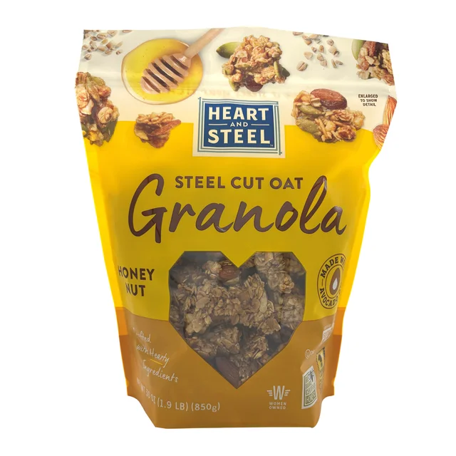 HEART & STEEL HONEY NUT GRANOLA 30 OZ