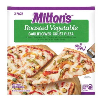 Milton’s Roasted Vegetable Cauliflower Crust Pizza