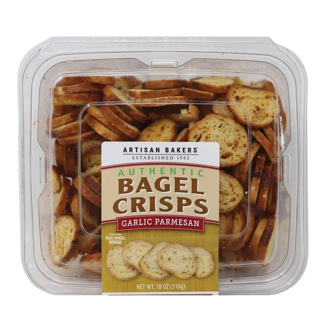 ARTISAN BAKERS GARLIC PARMESAN BAGEL CRISPS 18 OZ