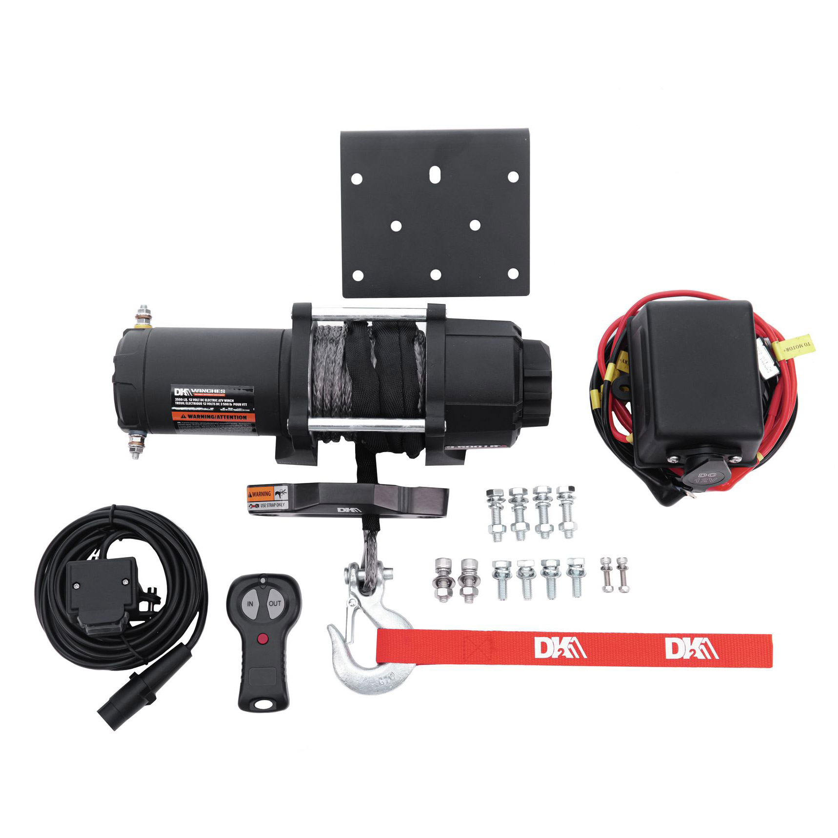 DK2 3,500 lb Electric ATV/UTV Winch With Synthetic Rope