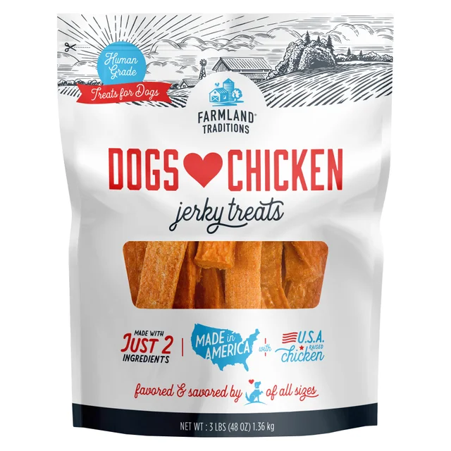 FARMLAND TRADITIONS JERKY DOG TREAT 48 OZ