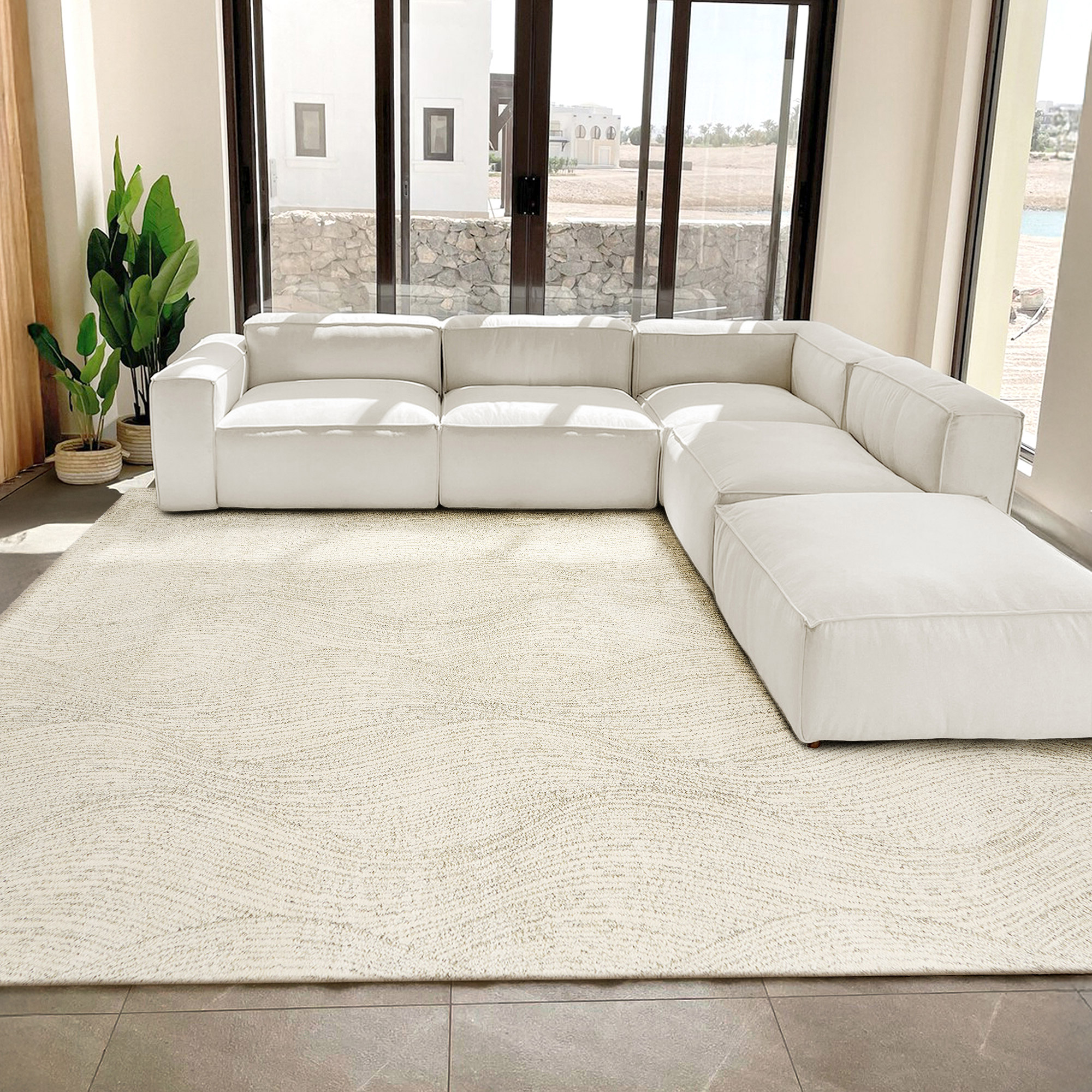 Foxwood Cozy Area Rug Collection  Conner Cream