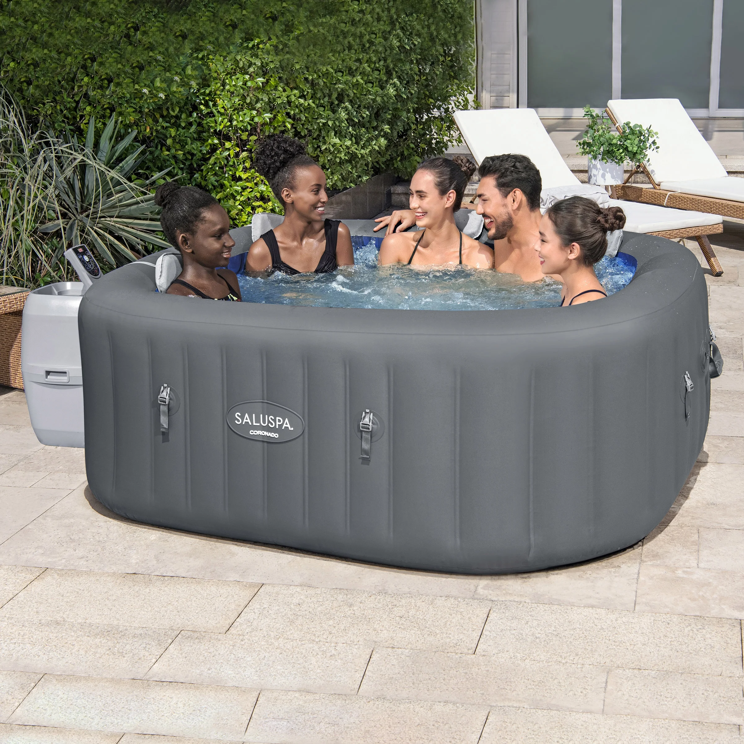 SaluSpa Coronado EnergySense Square Air Jet 4-6 Person Inflatable