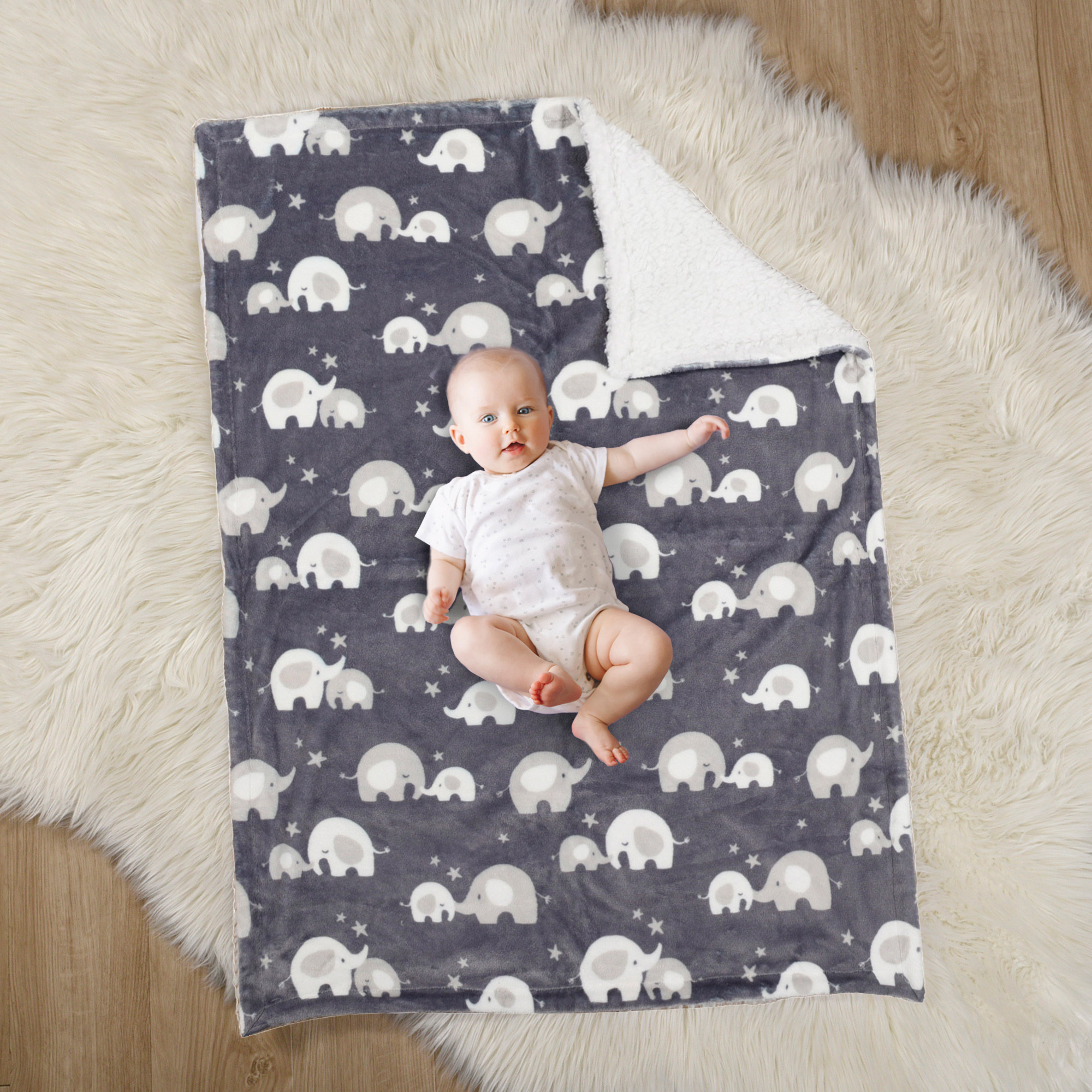 Life Comfort Ultimate Sherpa Baby Blanket