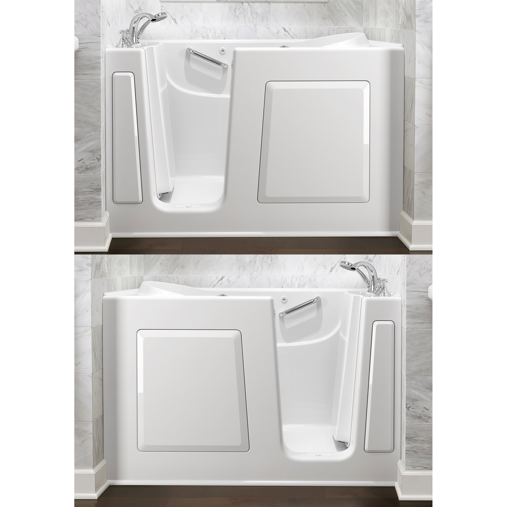 American Standard 30 in. × 60 in. Walk-in Bathtub with 26 Jet Air Spa System, Heated Blower and QuickDrain