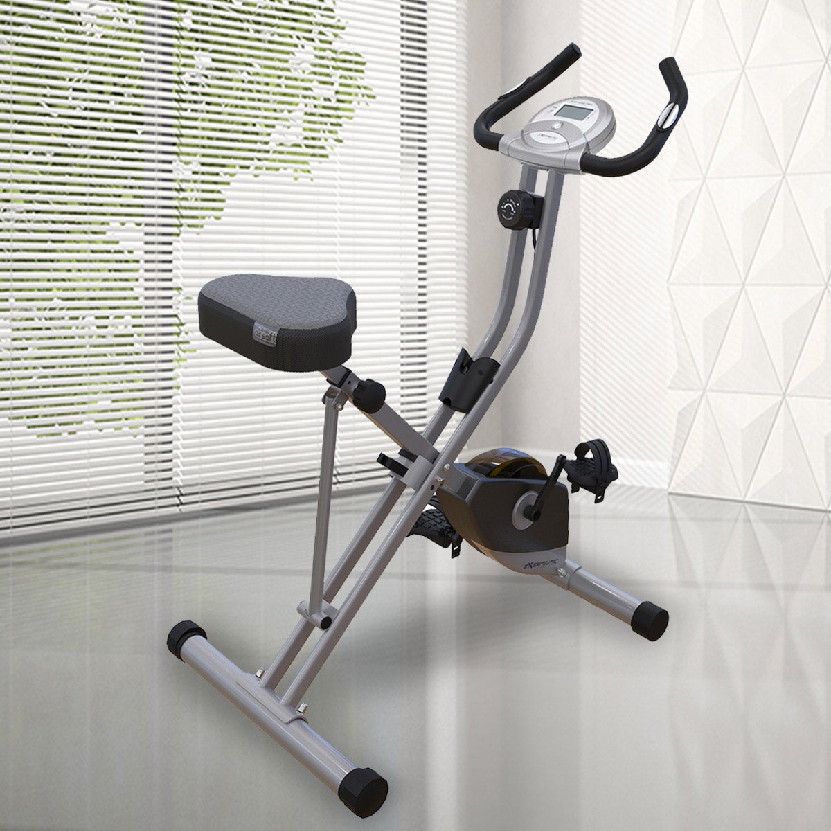 Exerpeutic Upright Folding Bike with Airsoft Seat | Costco