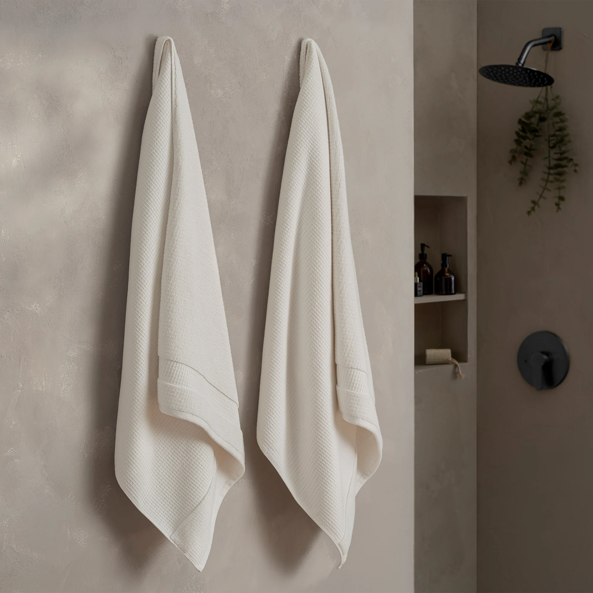 WelHome Waffle Bath Towels, 2-pack