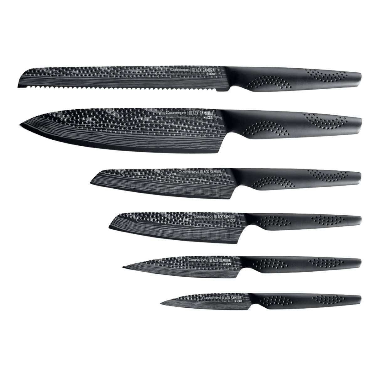 Cuisinepro iD3 Black Samurai Sakai Knife Block Set, 7-piece | Costco