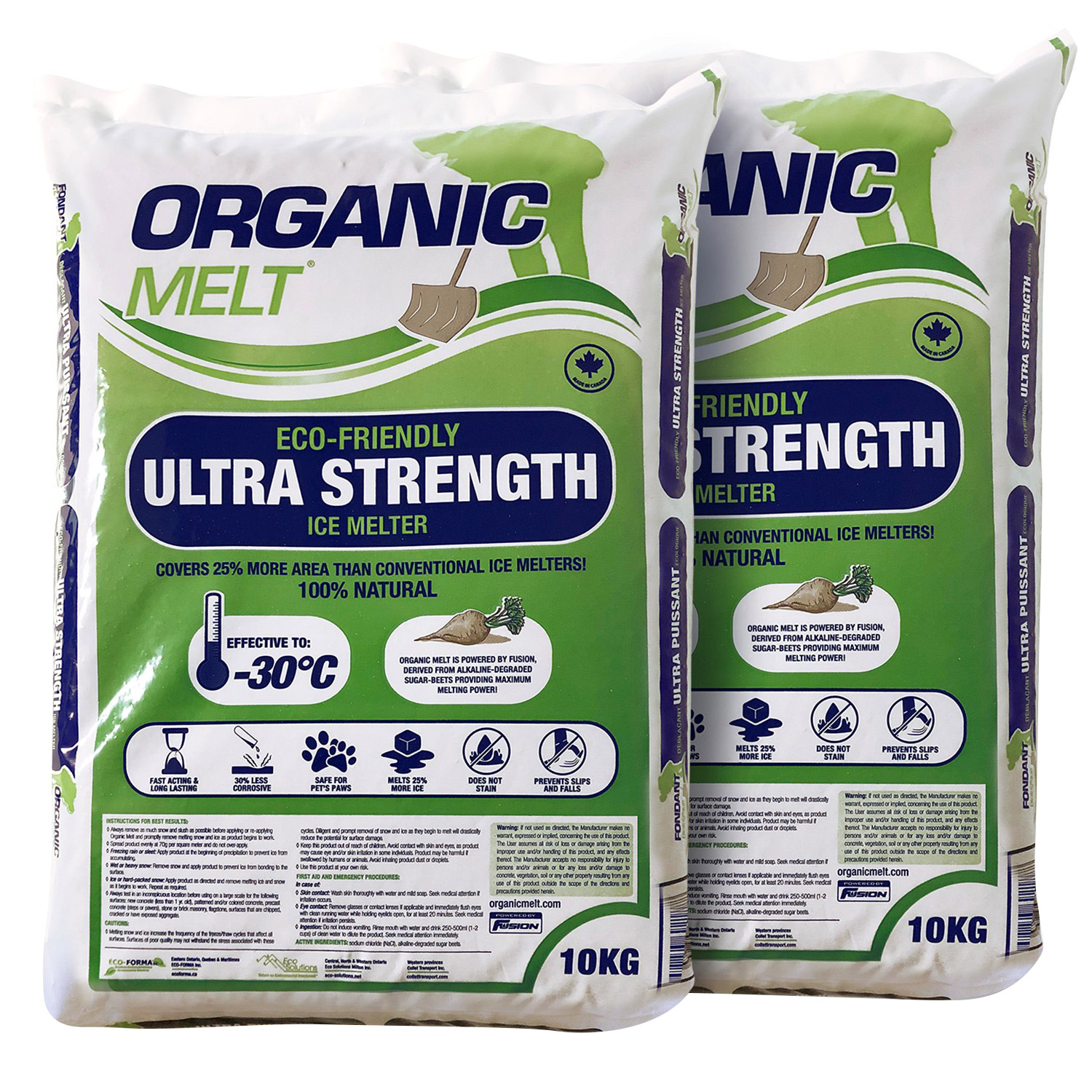 Organic Melt -30 C Ice Melter, 2 × 10 kg bags