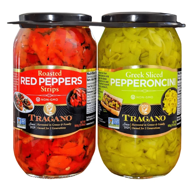 TRAGANO PEPPERONCINI+PEPPERS 2 PACK 34 OUNCES EACH