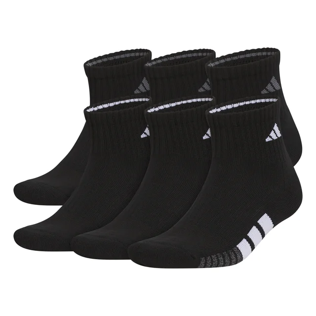 ADIDAS MEN'S QUARTER SOCK 6PR