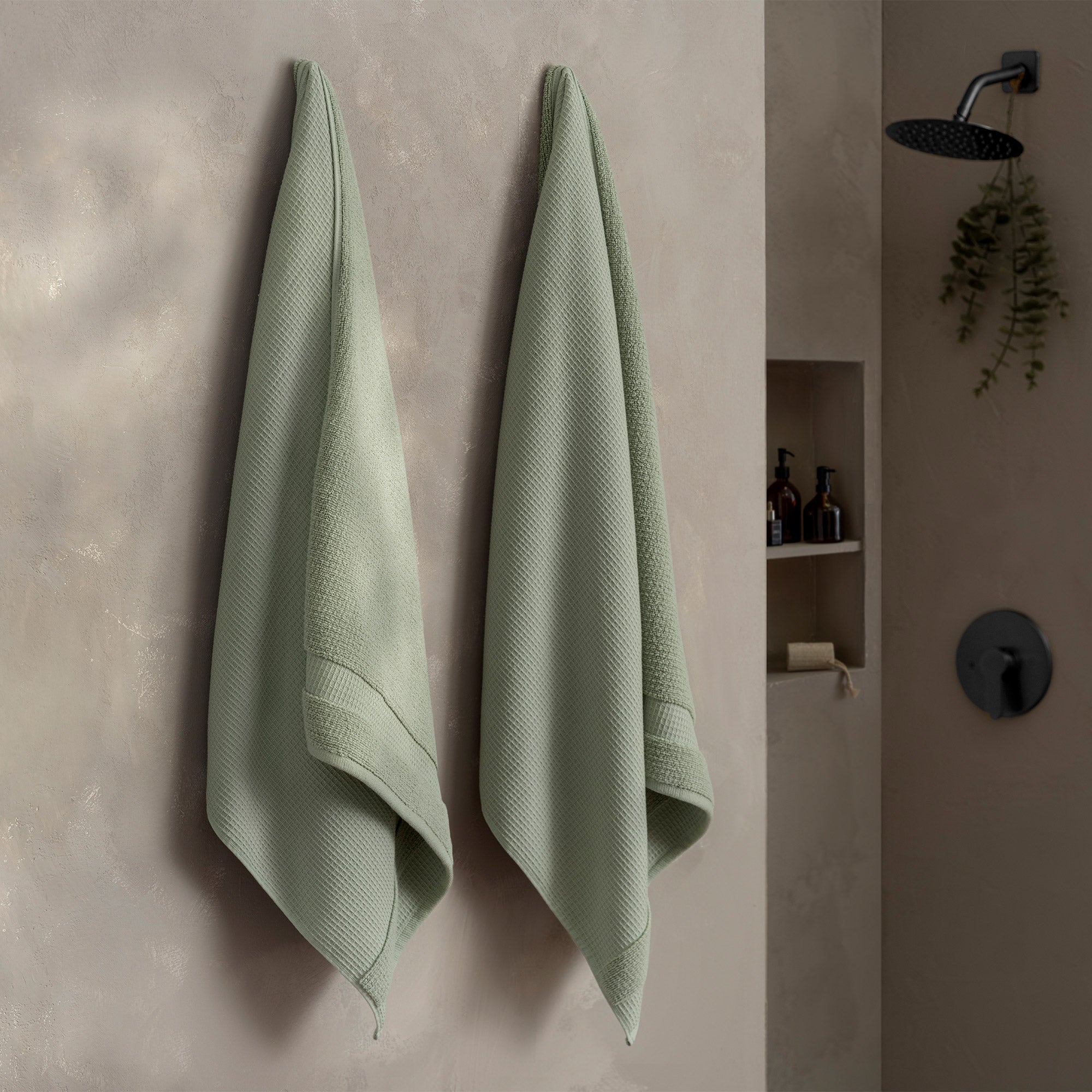 WelHome Waffle Bath Towels, 2-pack
