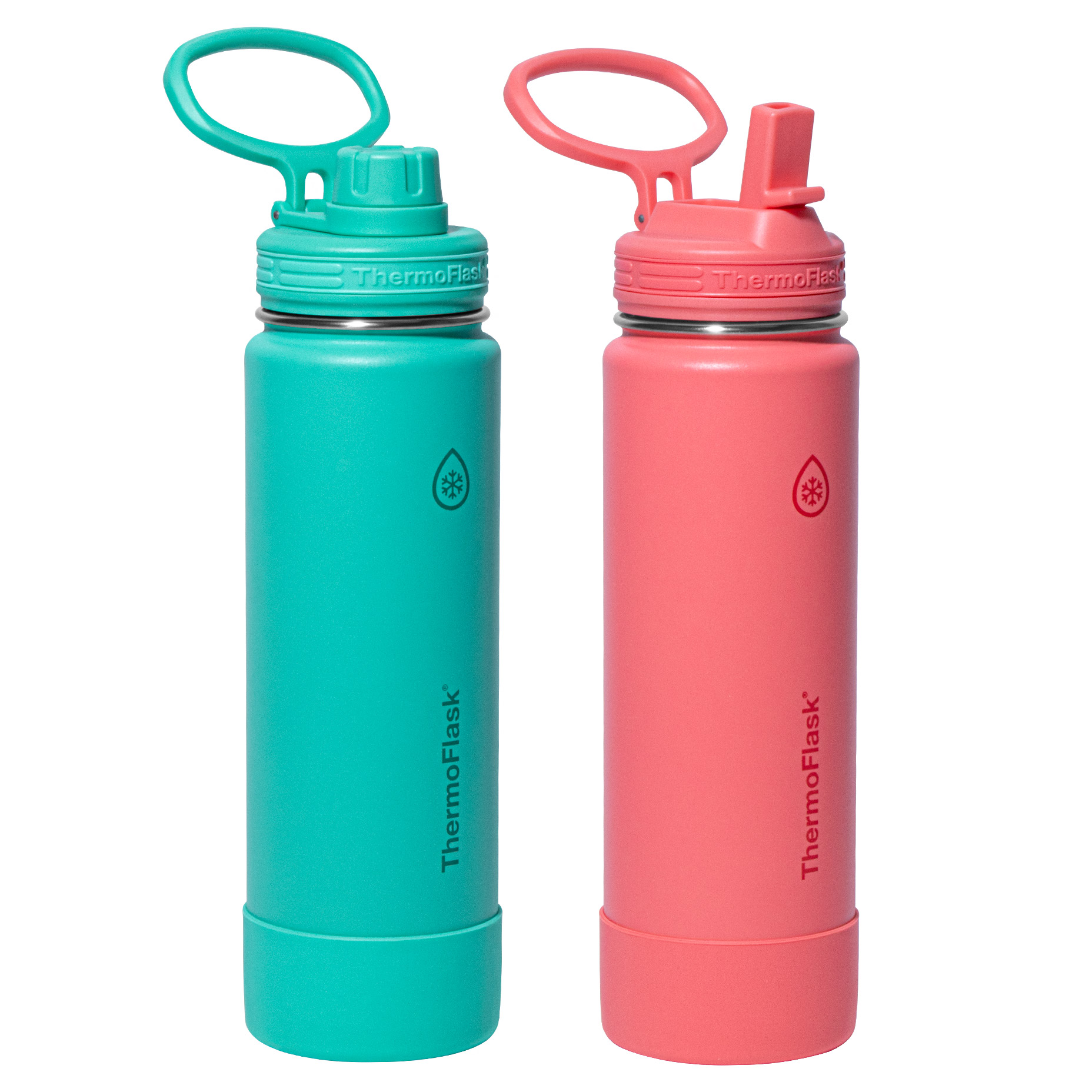 ThermoFlask 710 mL (24 oz) Stainless Steel Water Bottle, 2-pack