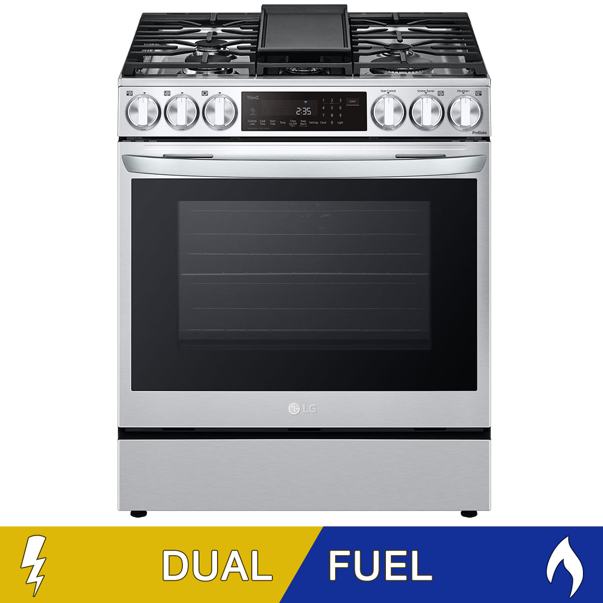 LG 6.3 cu. ft. Smart DUAL FUEL Convection Range with Air Fry
