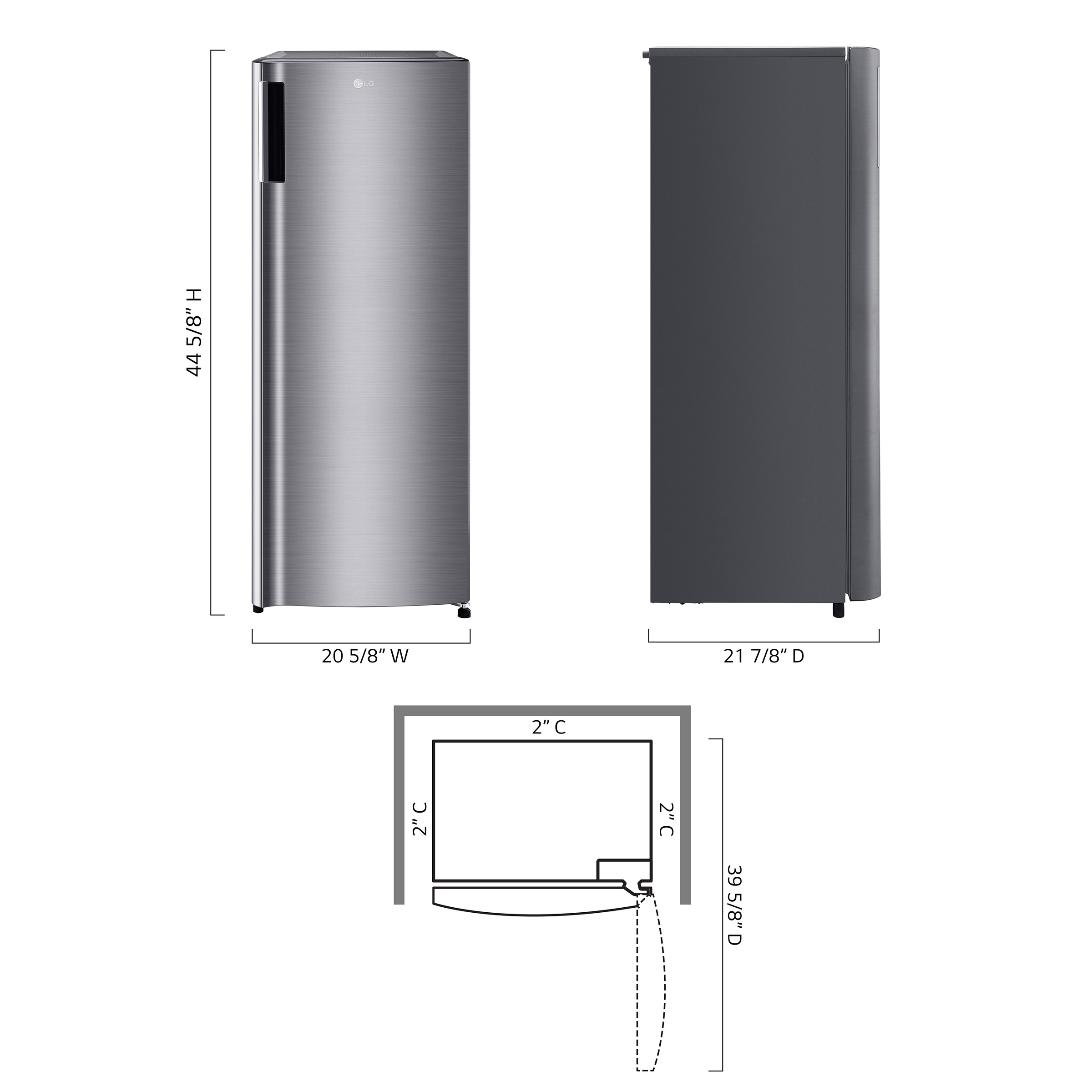 LG 6.0 cu. ft. Single Door Refrigerator with Inverter Compressor