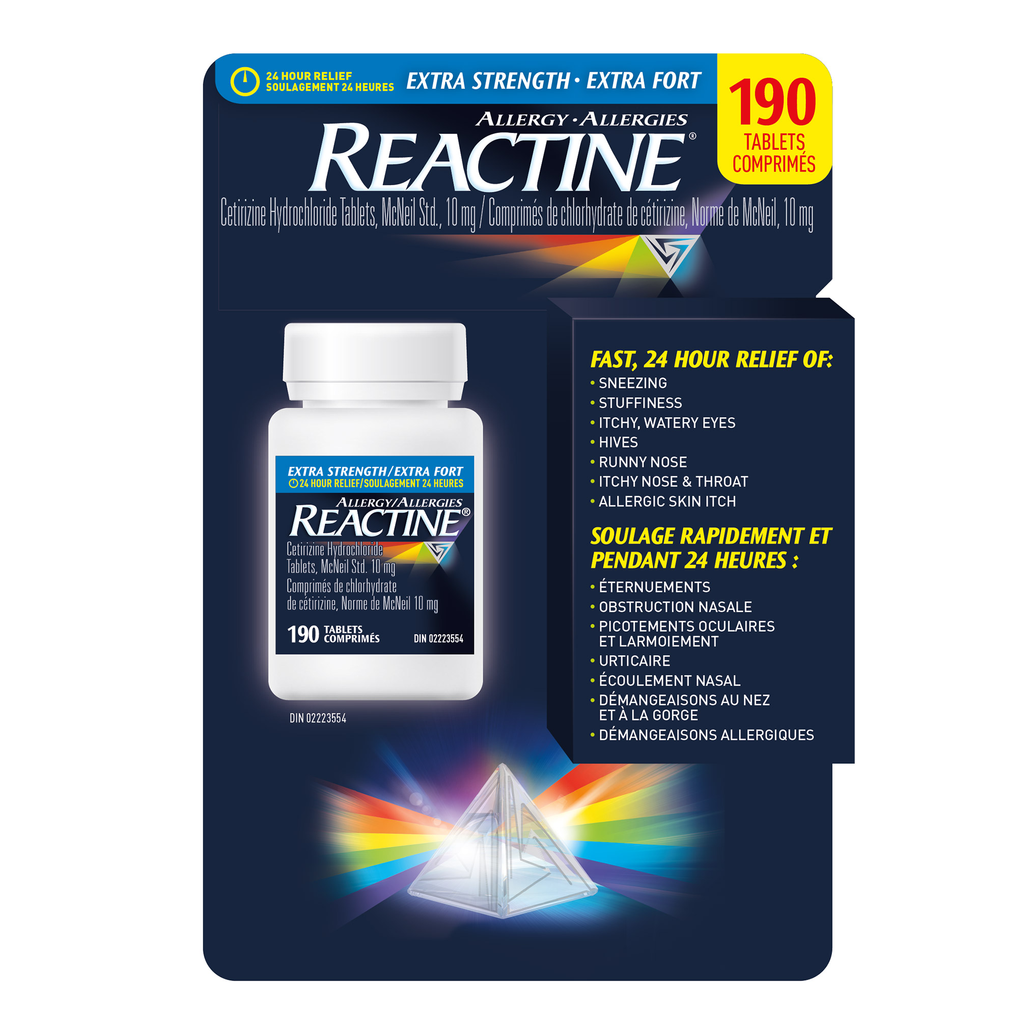 REACTINE Extra Strength - 190 Tablets