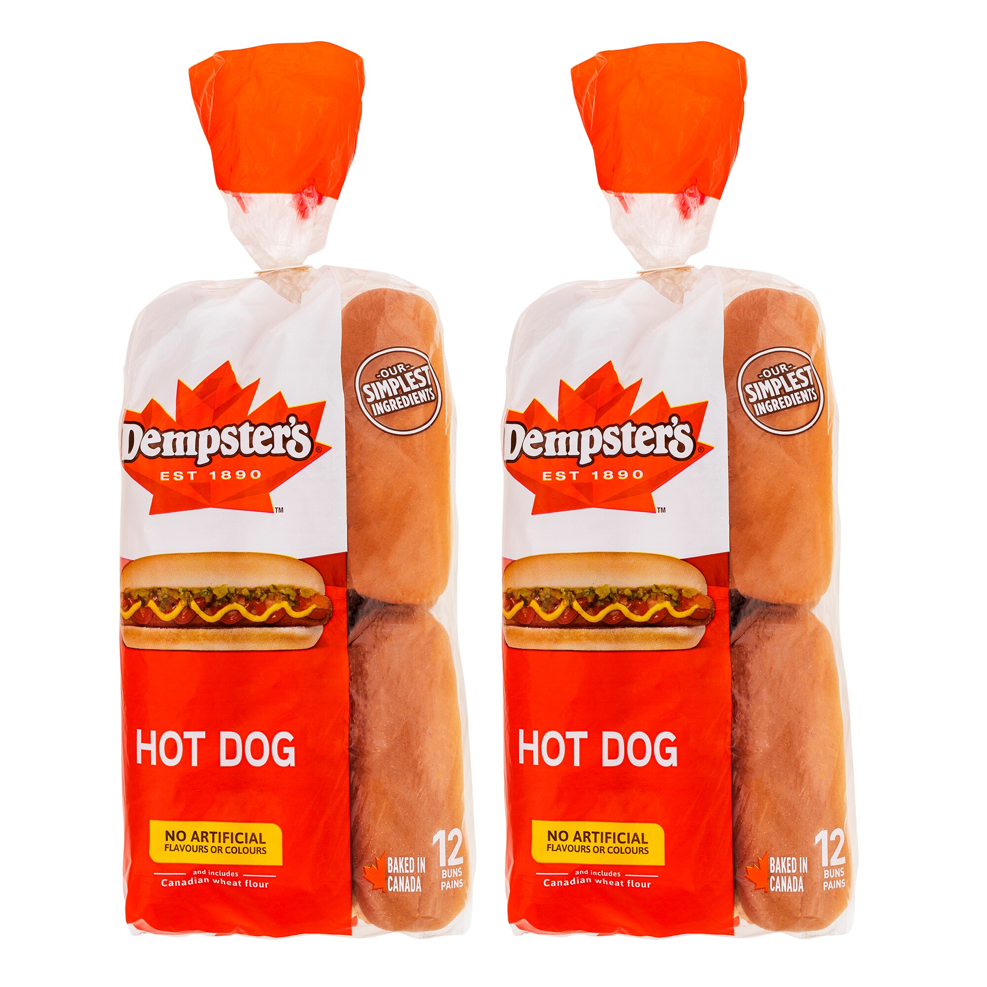 Dempster’s Hot Dog Buns, 2 Packs of 12