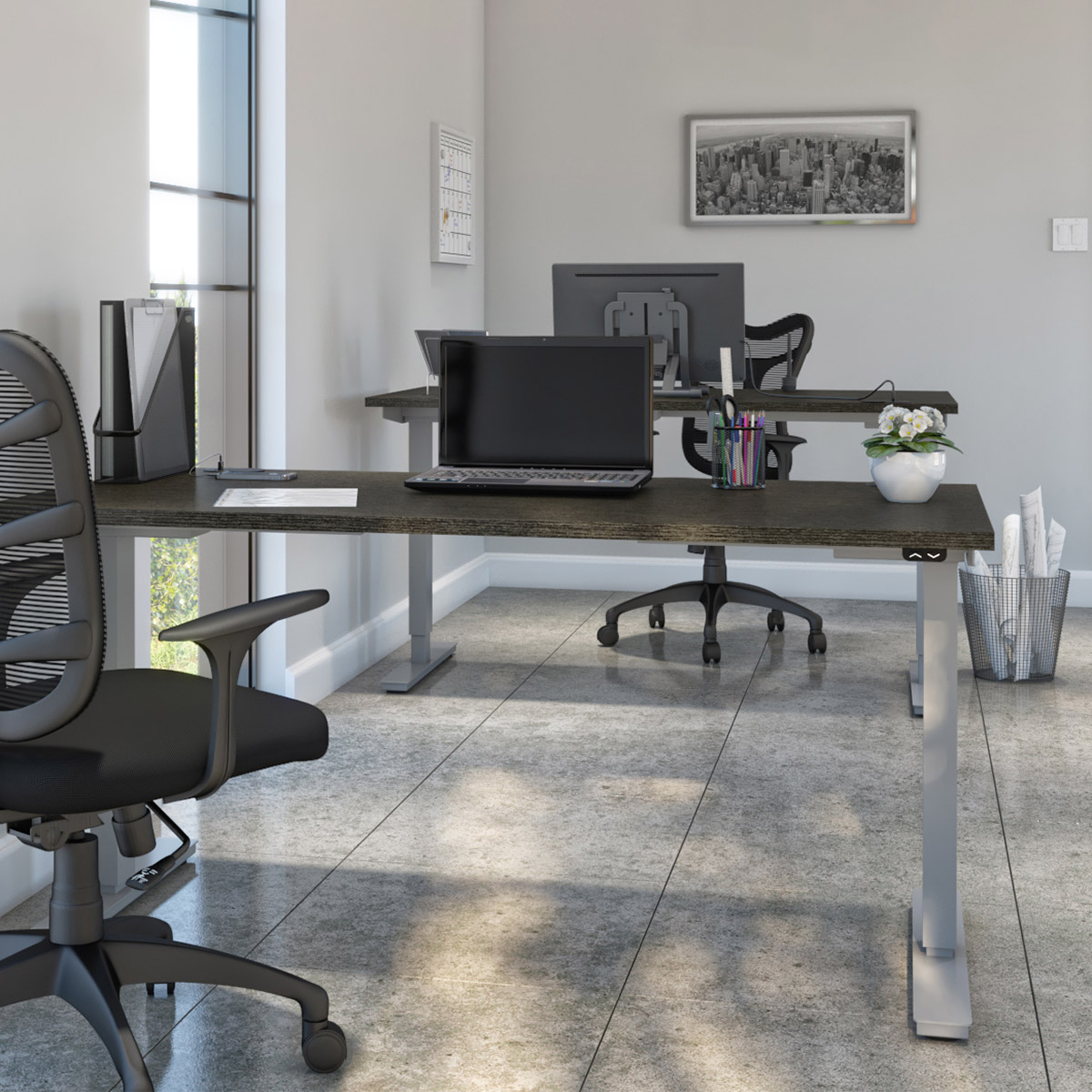 Bestar Upstand 74.9 cm x 150.6 cm (29.5 in. x 59.3 in.) Height Adjustable Desk