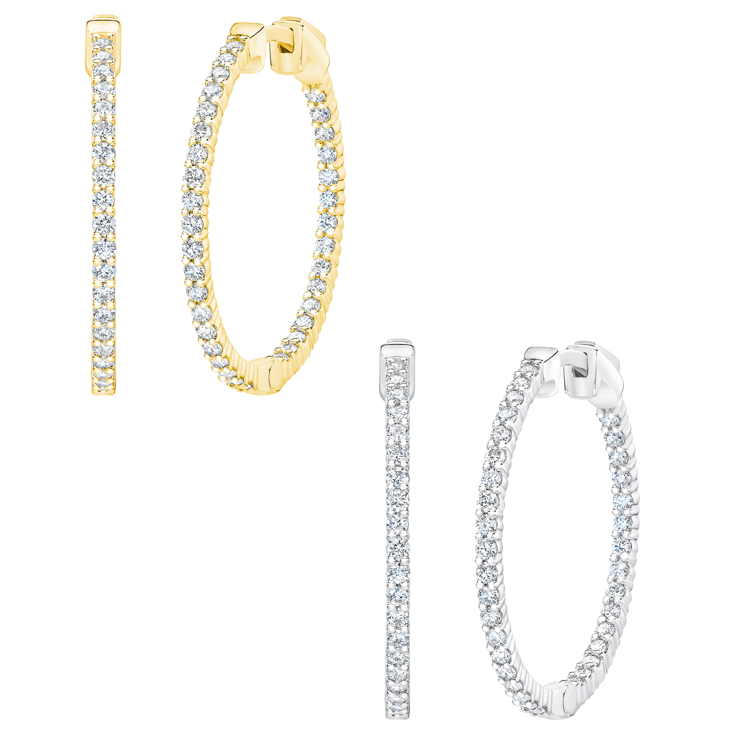 Round Brilliant Diamond Hoop Earrings (0.70 ctw)