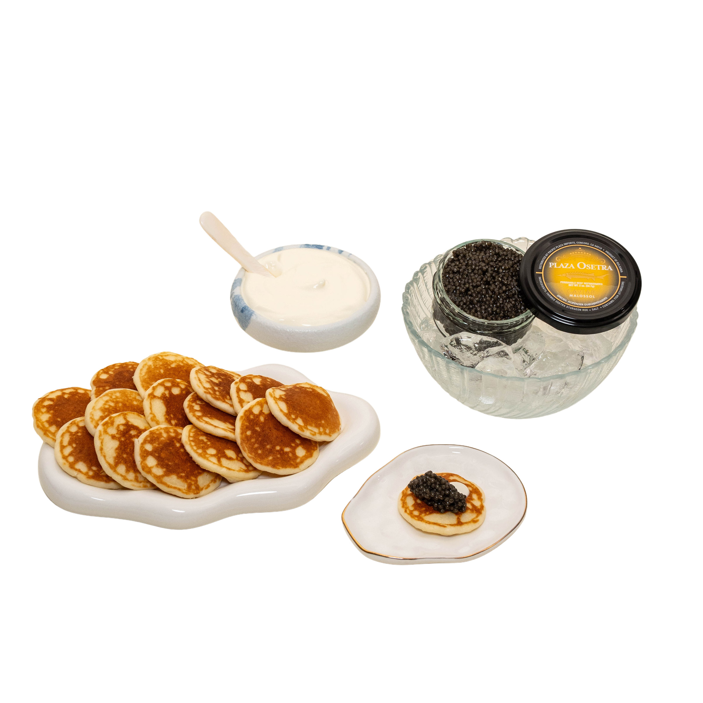Plaza Osetra Farmed Bulgarian Sturgeon Caviar  2 oz Gift Set