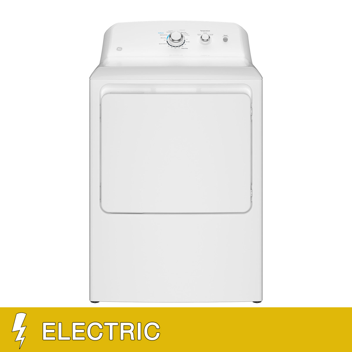 GE 6.2 cu. ft. ELECTRIC Dryer with Auto Dry, Flexible installation