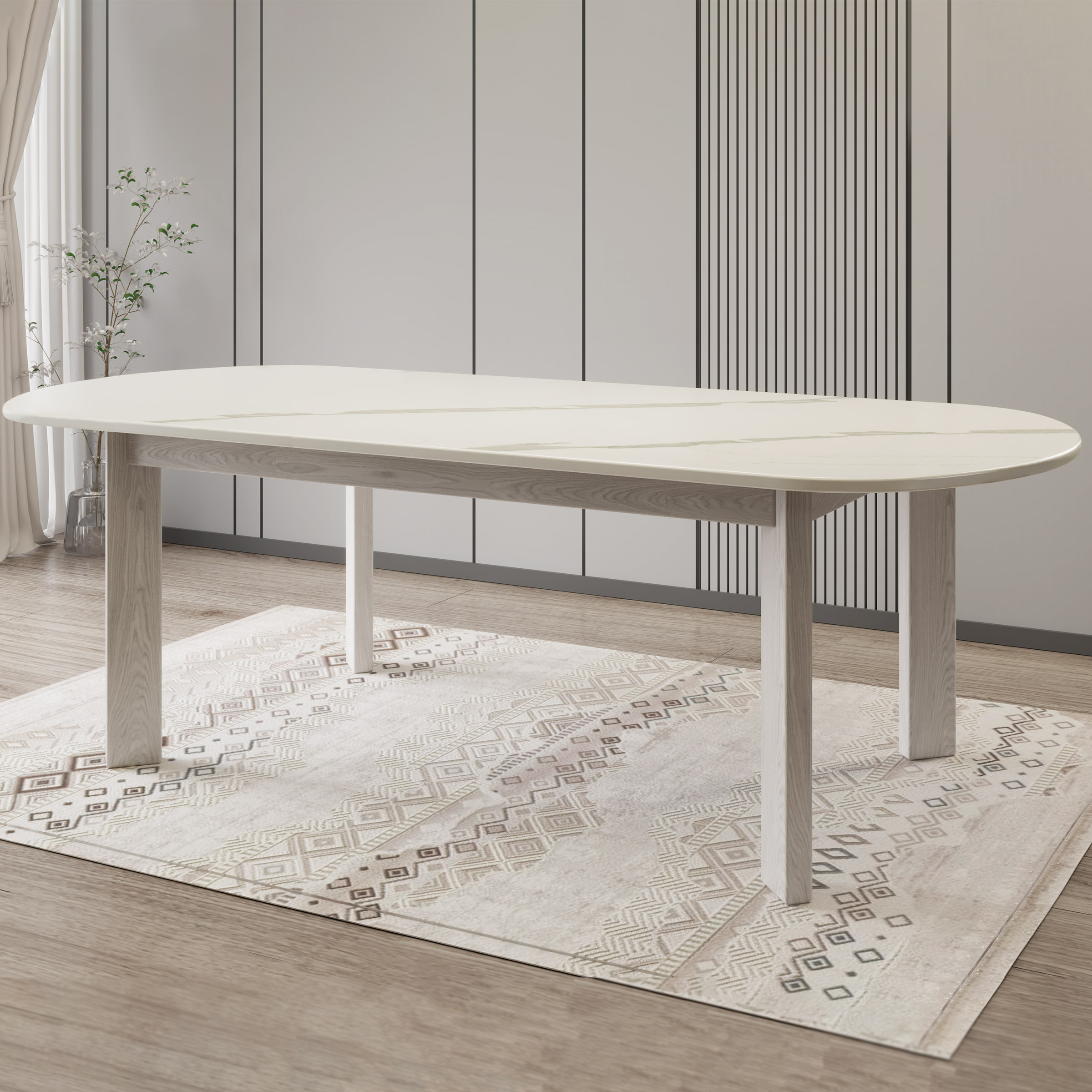 Winston Solid Quartz Dining Table, 218 cm (86 in.)
