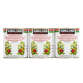 Kirkland Signature San Marzano Whole Peeled Tomatoes, 28 oz, 3-count