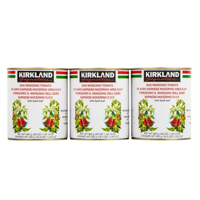 Kirkland Signature San Marzano Whole Peeled Tomatoes, 28 oz, 3-count