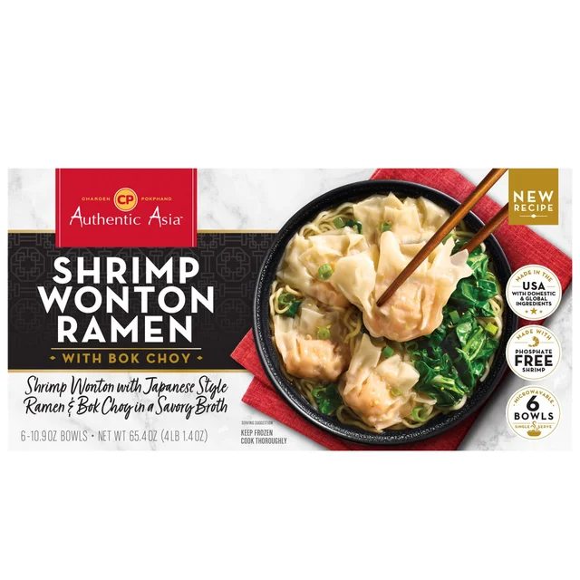 CP AUTHENTIC ASIA SHRIMP WONTON RAMEN 6 COUNT 65.4 OUNCES