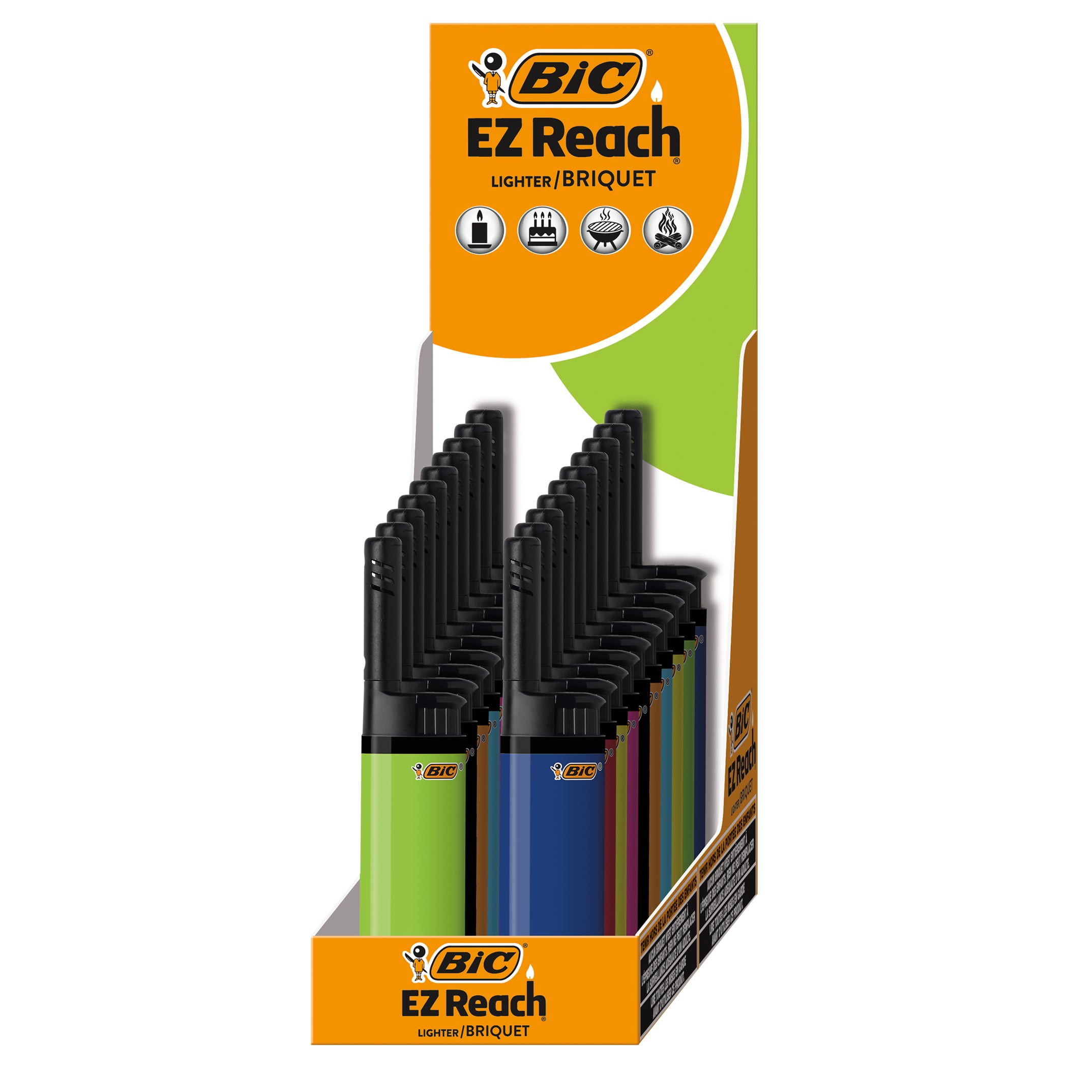 BIC EZ Reach Lighters, Assorted Colors, 20 ct | Costco