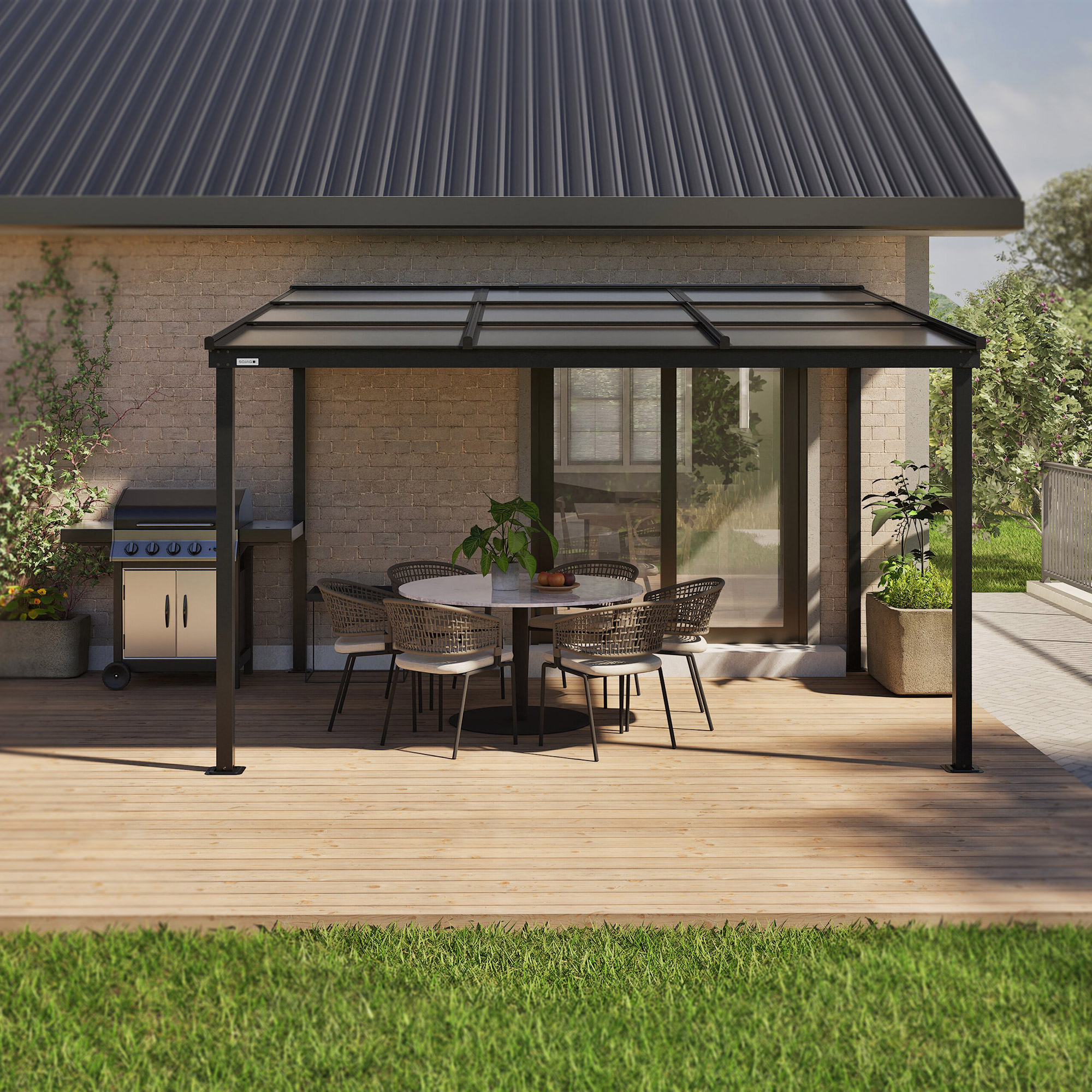 Sojag Budapest 10 ft. x 12 ft. Retractable Mural Gazebo