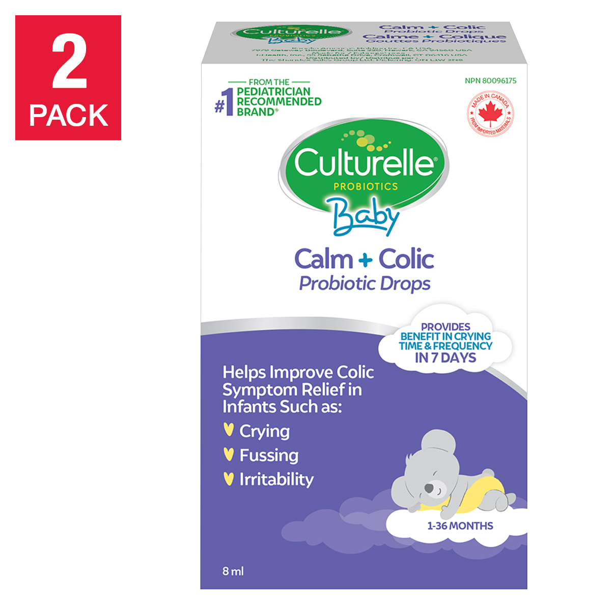 Culturelle Baby Calm & Colic Probiotic Drops, 2 x 8 mL