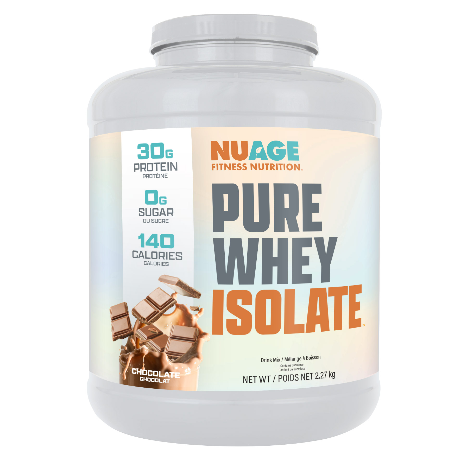 NuAge Pure Whey Isolate Protein Chocolate, 2.27kg