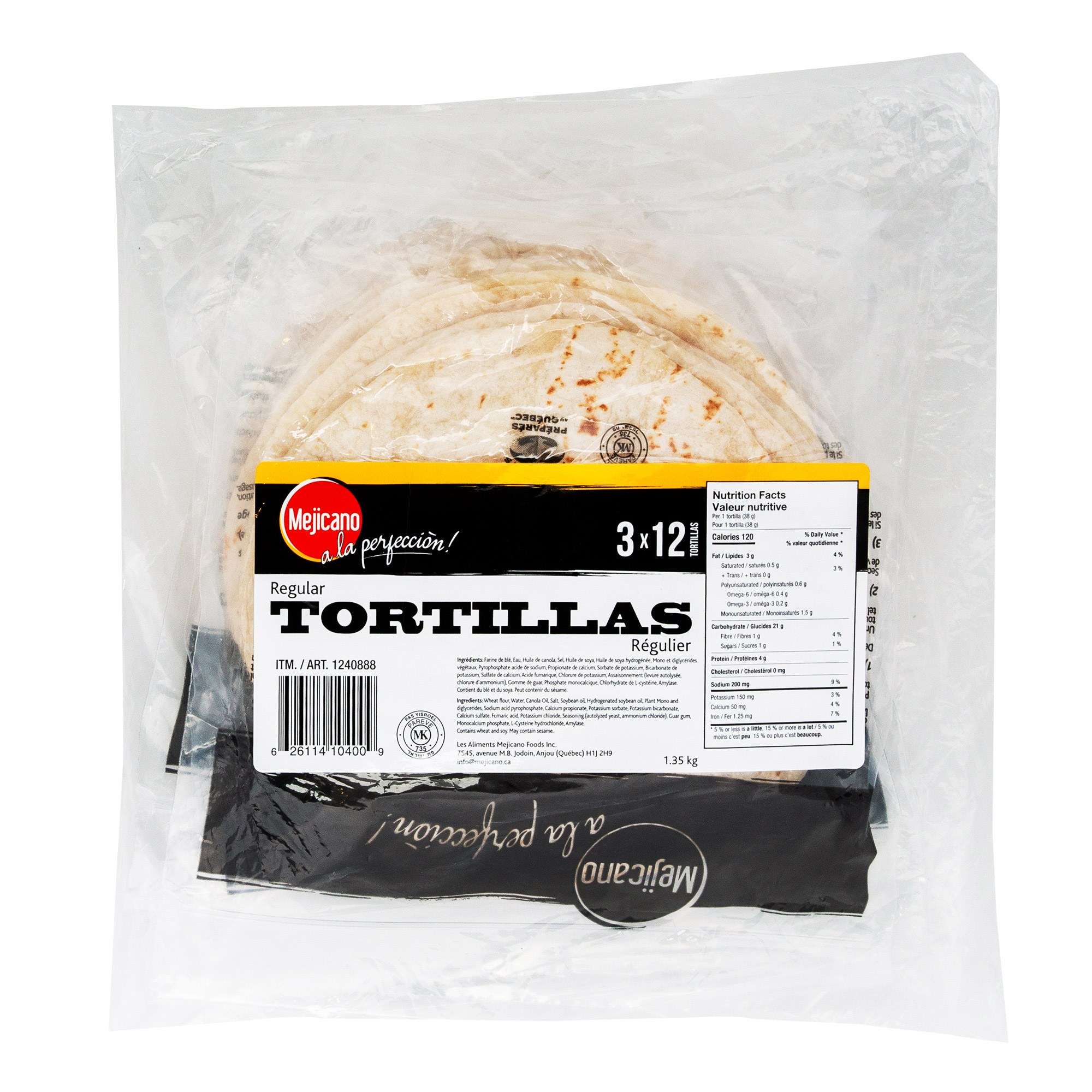 Mejicano 7-in Regular Tortillas 3-pack of 12