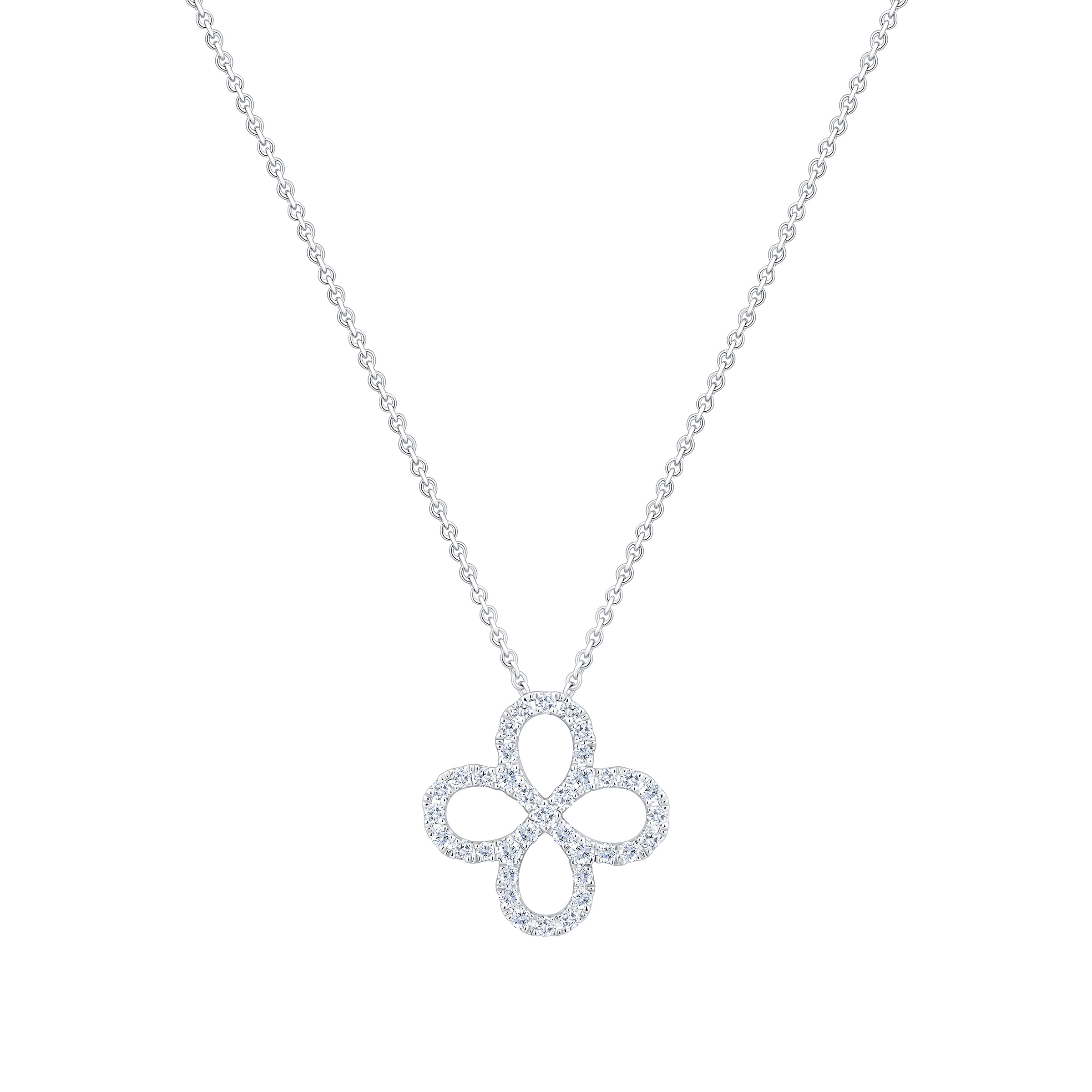 Round Brilliant Diamond Clover Pendant (0.30 ctw)